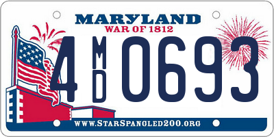 MD license plate 4MD0693