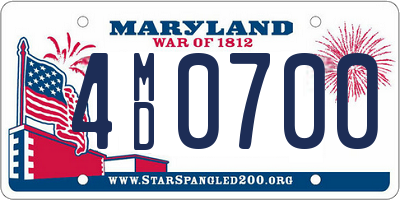 MD license plate 4MD0700