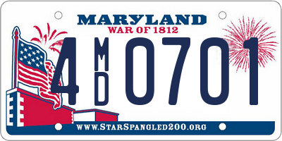 MD license plate 4MD0701