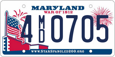 MD license plate 4MD0705