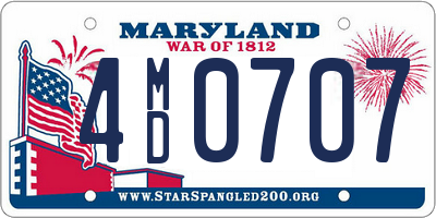 MD license plate 4MD0707