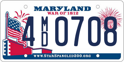 MD license plate 4MD0708