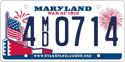 MD license plate 4MD0714