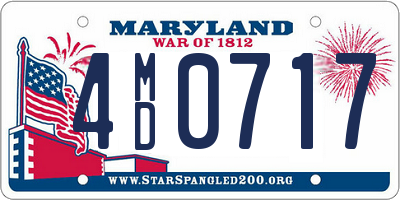 MD license plate 4MD0717