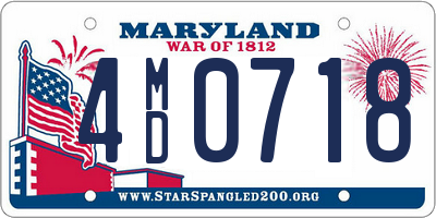 MD license plate 4MD0718