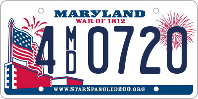 MD license plate 4MD0720