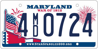 MD license plate 4MD0724