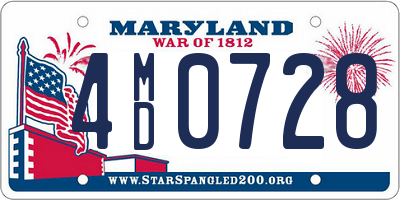 MD license plate 4MD0728