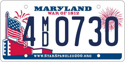 MD license plate 4MD0730