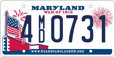 MD license plate 4MD0731