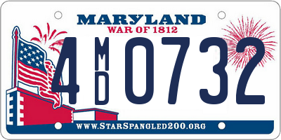 MD license plate 4MD0732