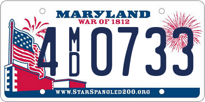 MD license plate 4MD0733