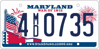 MD license plate 4MD0735