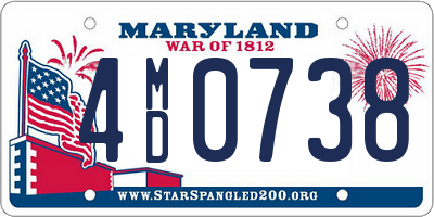 MD license plate 4MD0738