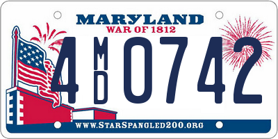 MD license plate 4MD0742