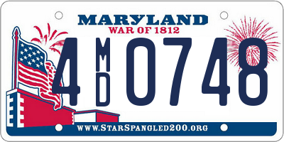 MD license plate 4MD0748