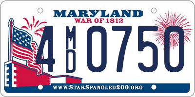 MD license plate 4MD0750