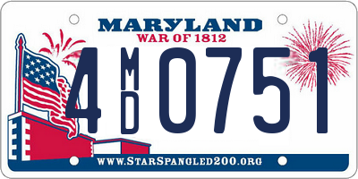MD license plate 4MD0751