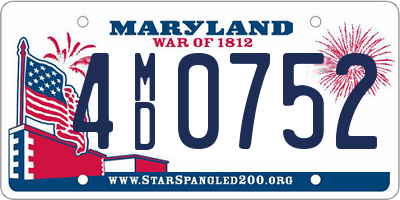 MD license plate 4MD0752