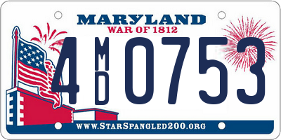 MD license plate 4MD0753