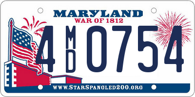 MD license plate 4MD0754