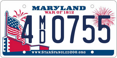 MD license plate 4MD0755