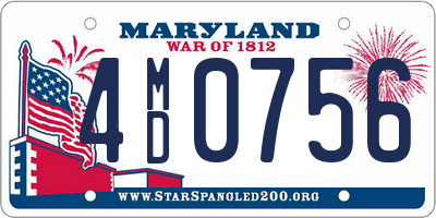MD license plate 4MD0756