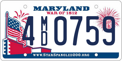 MD license plate 4MD0759