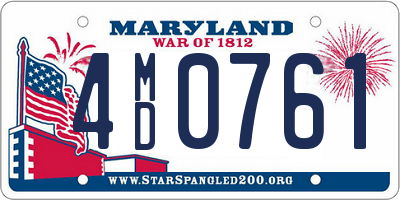 MD license plate 4MD0761