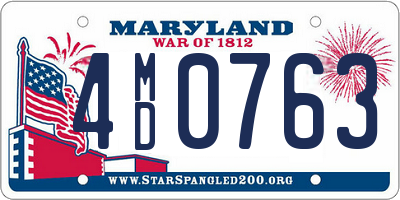 MD license plate 4MD0763