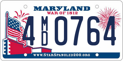 MD license plate 4MD0764