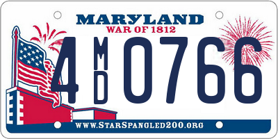 MD license plate 4MD0766