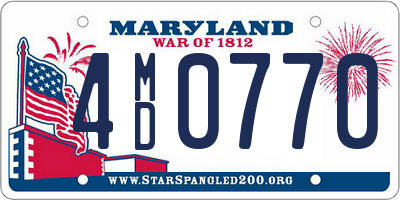 MD license plate 4MD0770