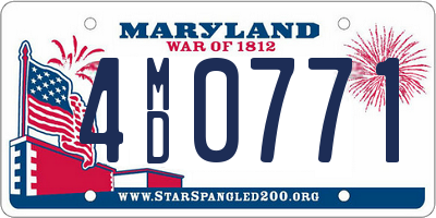MD license plate 4MD0771