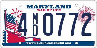 MD license plate 4MD0772