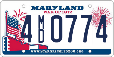 MD license plate 4MD0774