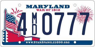 MD license plate 4MD0777