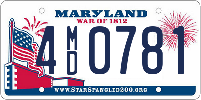 MD license plate 4MD0781