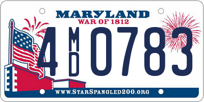 MD license plate 4MD0783