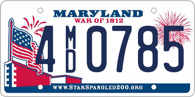 MD license plate 4MD0785