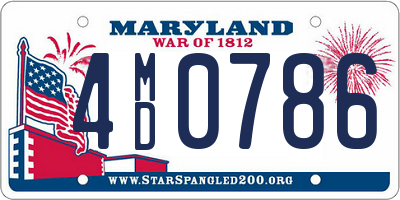 MD license plate 4MD0786