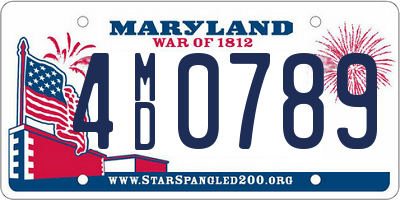 MD license plate 4MD0789