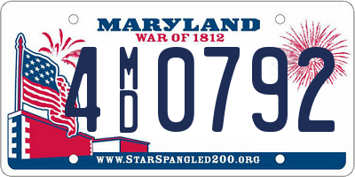 MD license plate 4MD0792