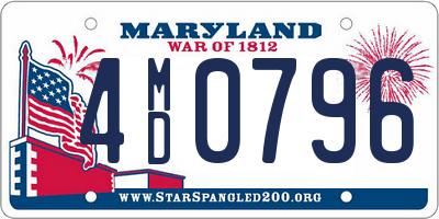 MD license plate 4MD0796