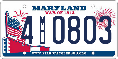 MD license plate 4MD0803