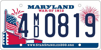 MD license plate 4MD0819