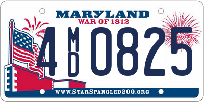 MD license plate 4MD0825