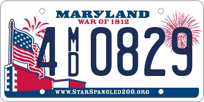 MD license plate 4MD0829