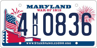 MD license plate 4MD0836