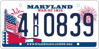 MD license plate 4MD0839